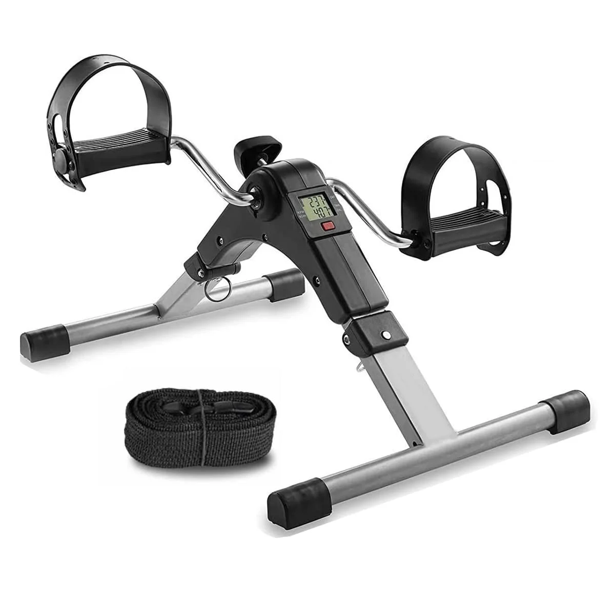 Pedal Exerciser Mini Cycle Pedaling Exercise Machine Mini Bike Home Use Adjustable Foldable Indoor Fitness Exercise for Legs Arm
