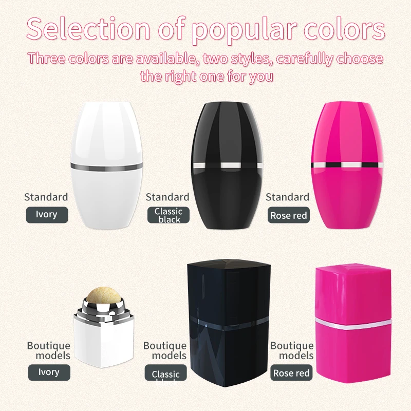 Portable Volcanic mud Oil Absorb Roller Facial Oil Absorbing Volcanic Rock Facial Roller