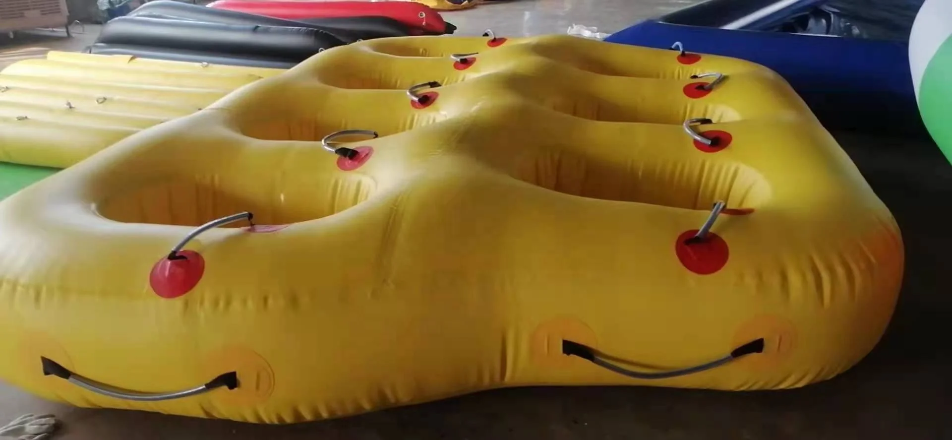 PVC tarpaulin towable inflatable banana boat for waterpark  jetski boat