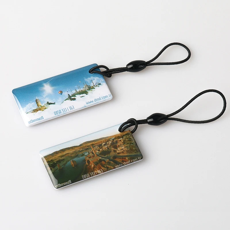 Social Media Epoxy With QR Code Custom NFC Tags