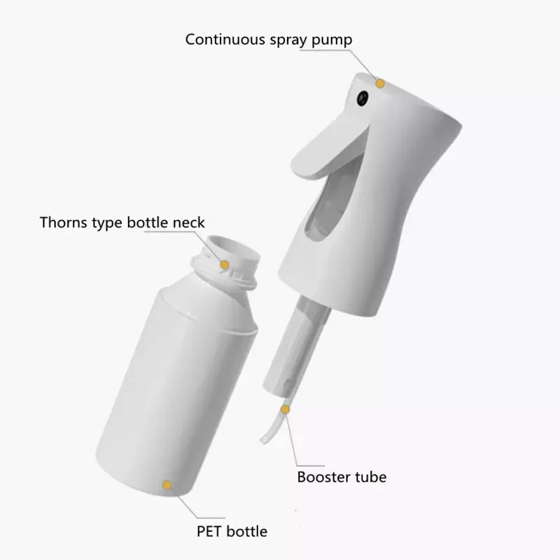 300ml Trigger Hair Salon Continuous Mist Sprayer Reusable Hair Spray Bottle For Barber Fine Aerosol Water For Barber Shop