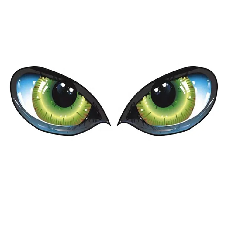 Hot sale 3D reflective simulation shark eagle cat  eye car rearview mirror sticker