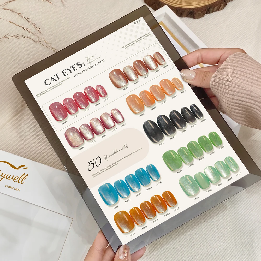 New fashion 30 pcs false nail set custom nail packaging boxes OEM /ODM fake-nail glue