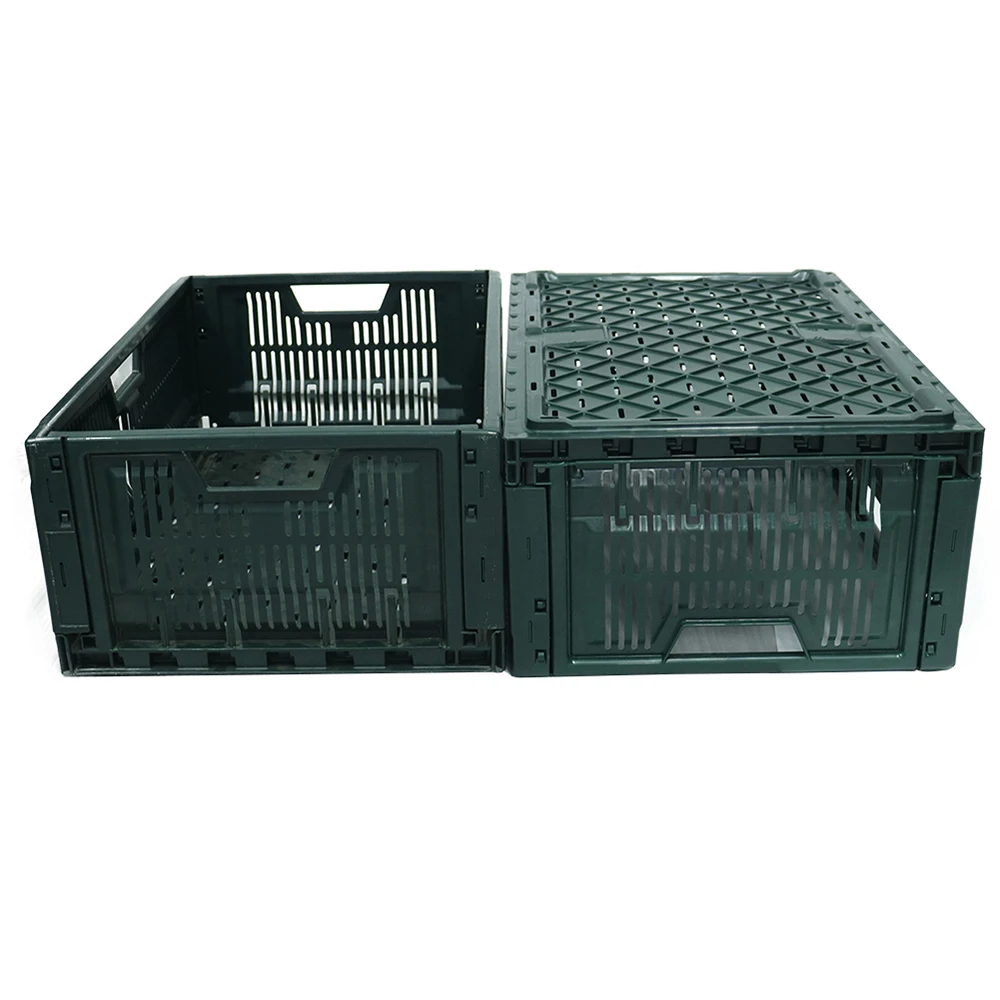 Manufacturer sales PP plastic Basket  heavy duty Stackable Custom size 600x400mm  Foldable crate