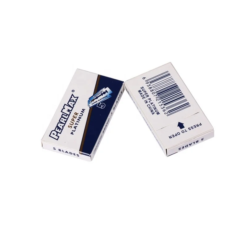 Pearlmax Wholesale Double Edge Razor Blade Brands Barber Shaving Blade Stainless Steel Sharp Double Edge Blade for Salon