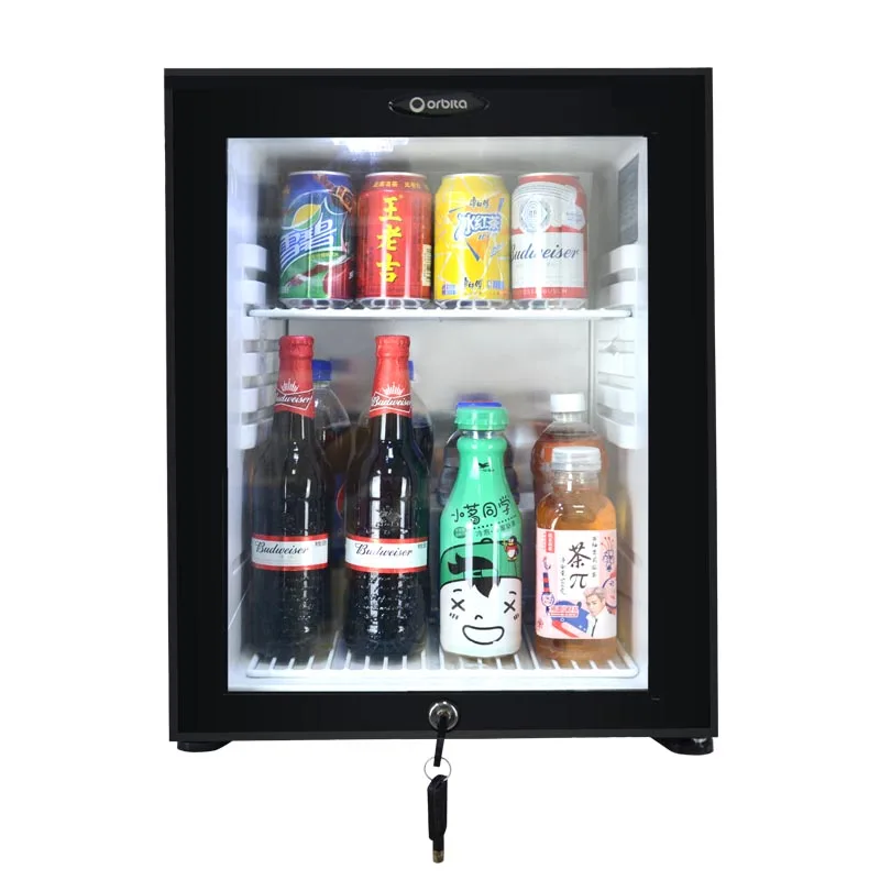 Orbita Silent Glass Door Absorption Minibar Fridge Hotel Silent Mini Bar Cooler
