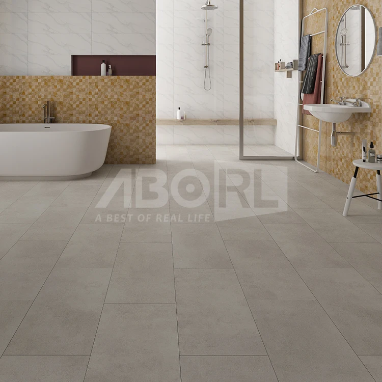 White Spc Flooring Marble Decore 6.5mm thickness Rigid Core Luxury Vinyl Flooring  for bathroom
