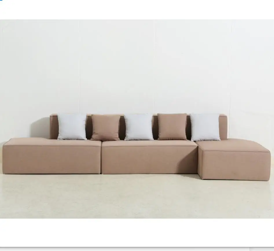 modular sectional Low-priced Villa Hotel Guest House lobby L-shaped fabric sofa can be freely combined module living room sofa