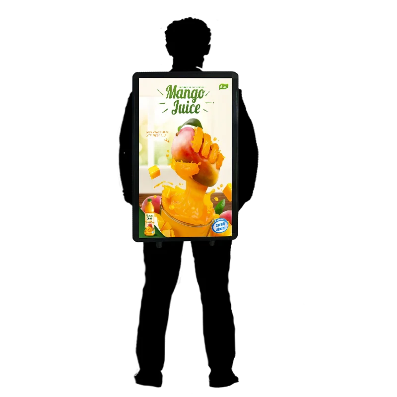 Backpack advertising bags led billboard LCD display with battery