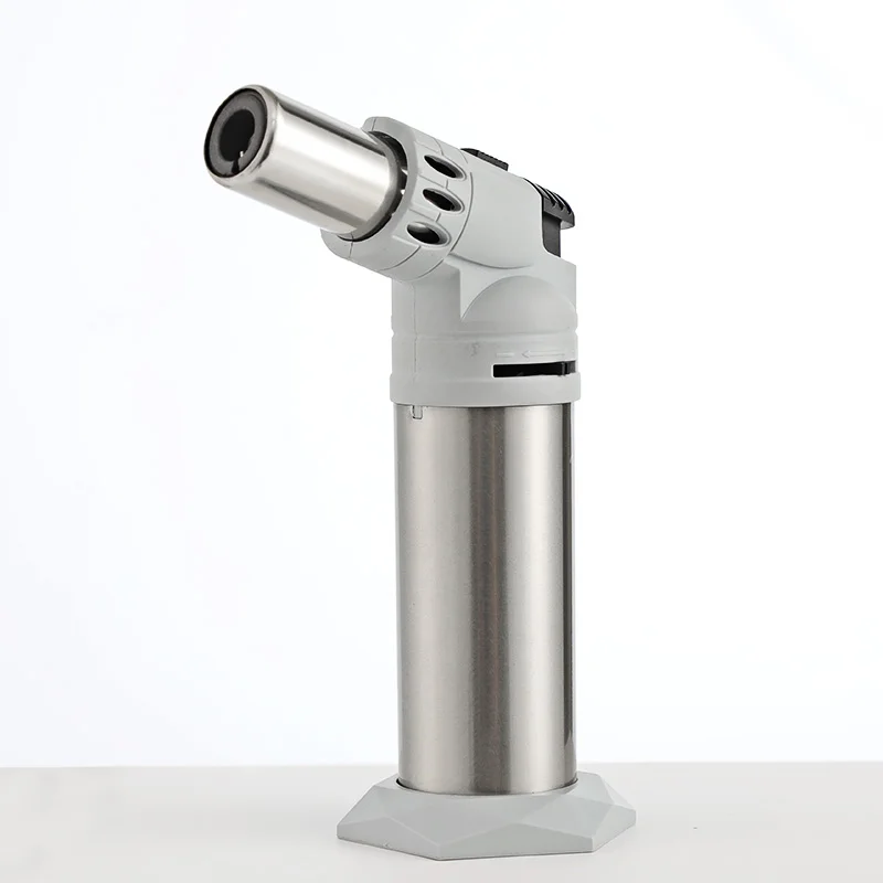 New Trending Reversible Cigar Blue Flame Smoking Accessories Adjustable Gas Lighter Gun Welding Butane Gas Torch
