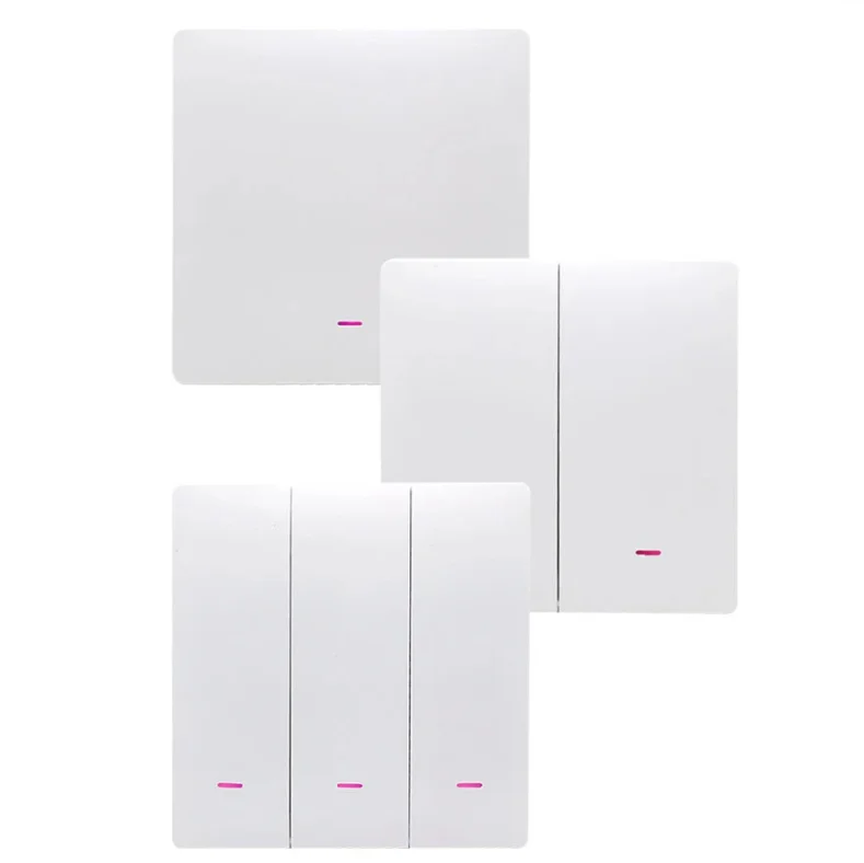 Tuya WiFi Smart Button Light wall Switch 1/2/3 Gang without neutral wire APP Work With Alexa Google Home Voice Control