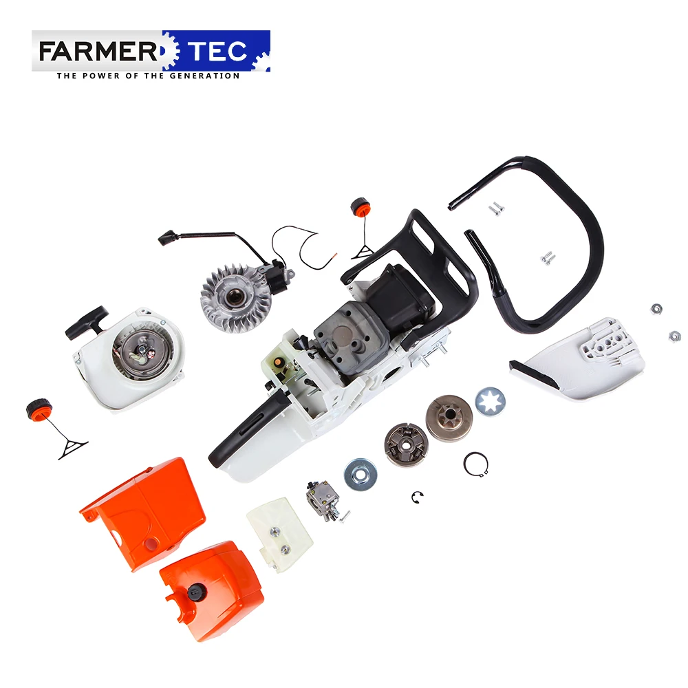 Farmertec gas chainsaw spare parts for stihl ms380 038 ms381 petrol chainsaw parts