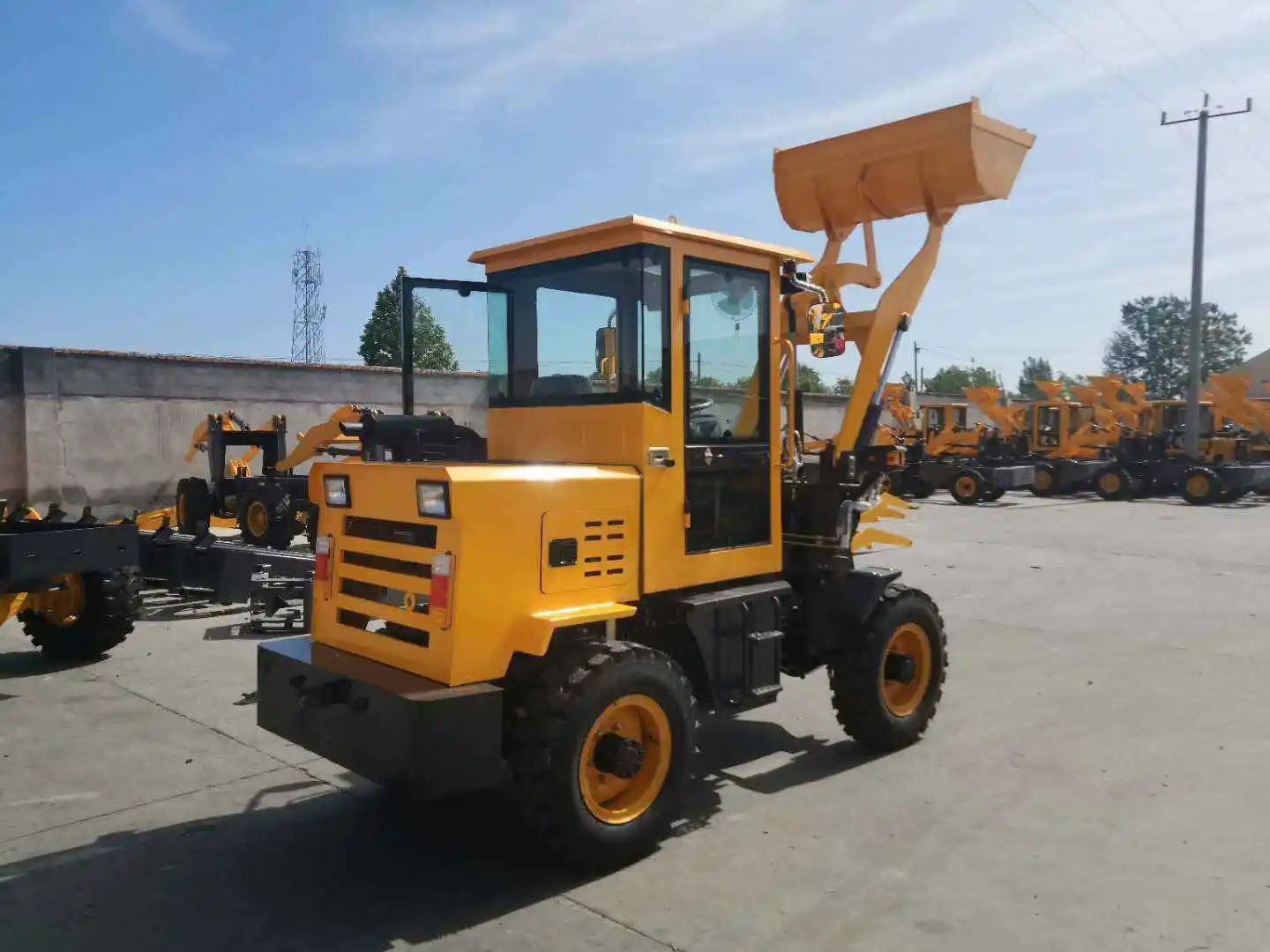 Front loader 1.7m3 bucket 3 ton wheel loader for concrete wall panel production