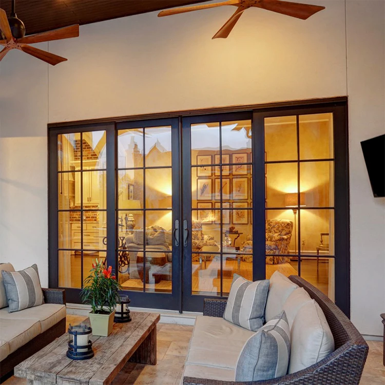 Серебристо-серый AS2047 сертификат алюминиевая рама раздвижная дверь