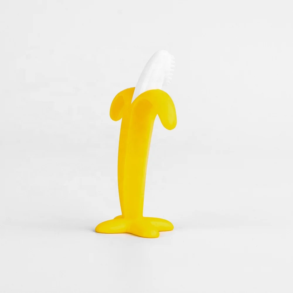 
Hot sell banana baby molar tooth milk toothbrush chew baby toy safety teether 