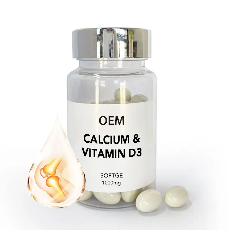 OEM/ODM витамин D3 K2 Softgels 10000iu кальциевые добавки для здоровья костей и иммунной поддержки витамина D в капсулах