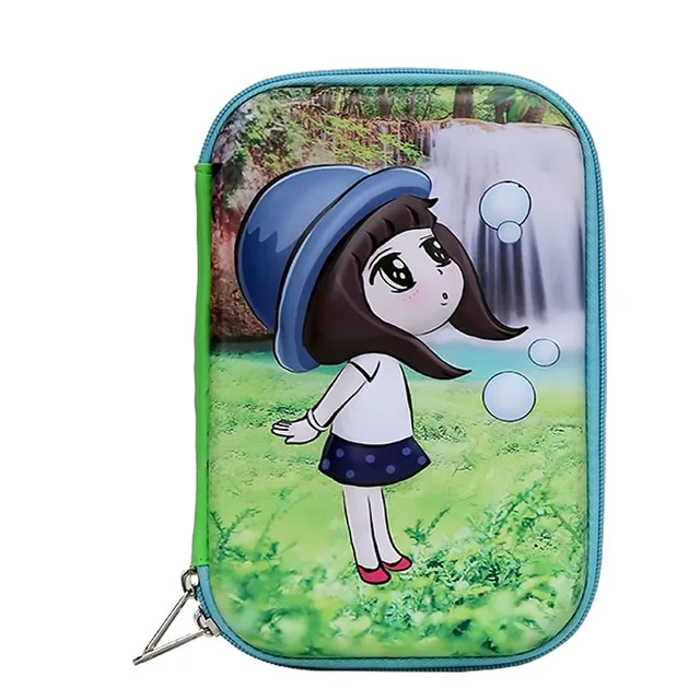 Pencil Case 3D Cute EVA Pen Pouch Stationery Box Anti-Shock Large Capacity Multi-Compartment for Girls School Students Teens Kid