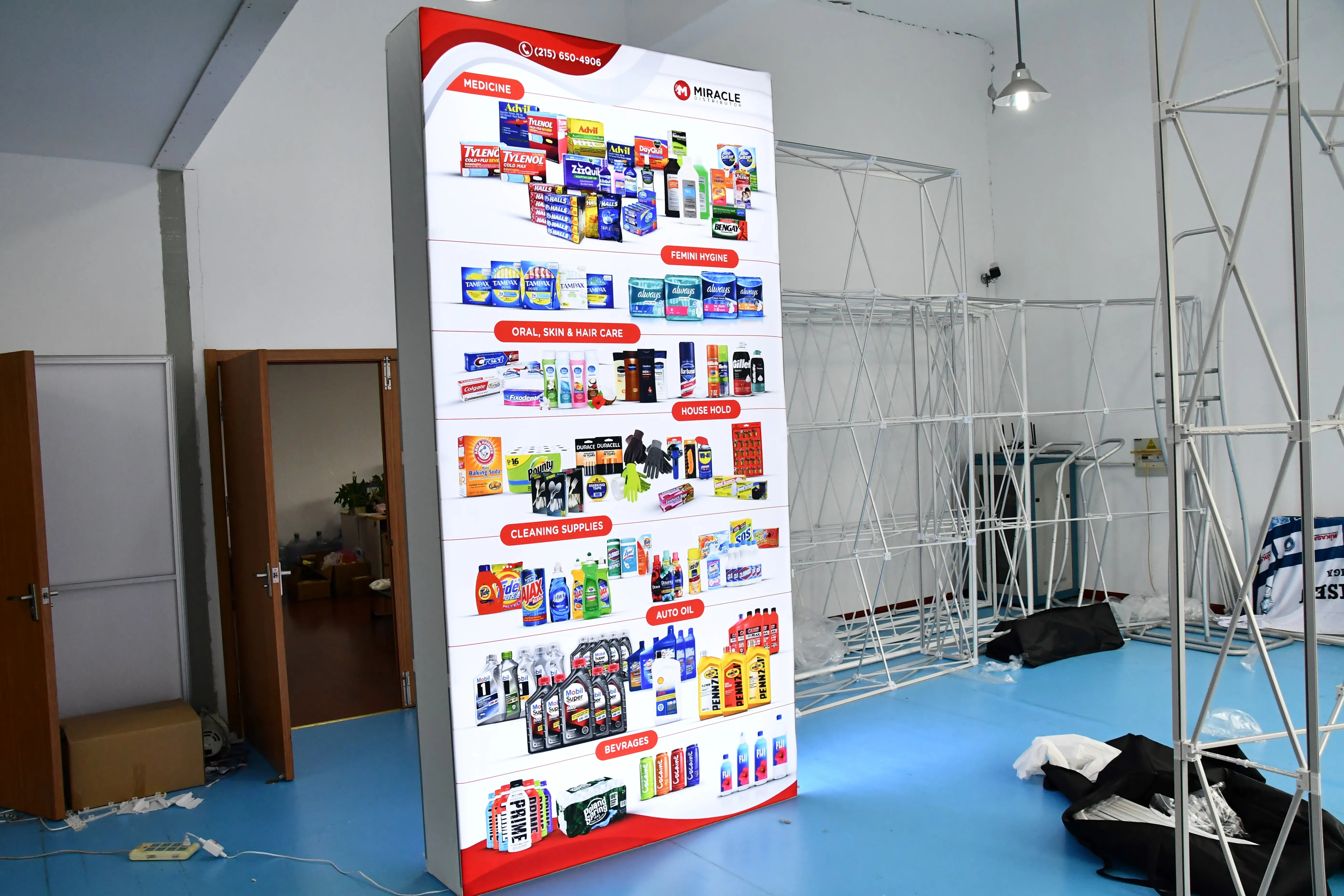 Advertising Pop Up Light Box Display Exhibition Backlit Backdrop for Events