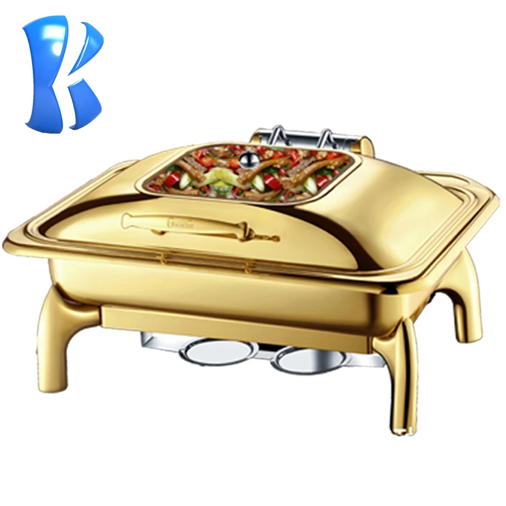 OKEY restaurant Hydraulic equipment unique stainless steel  buffet food warmer chaffing dishes for catering
