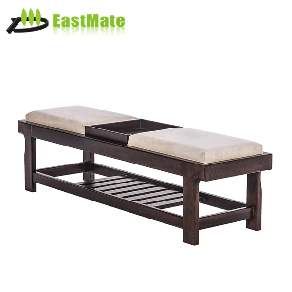 Wooden Frame fabric Upholstery bolster bench long ottoman bed end foot stool