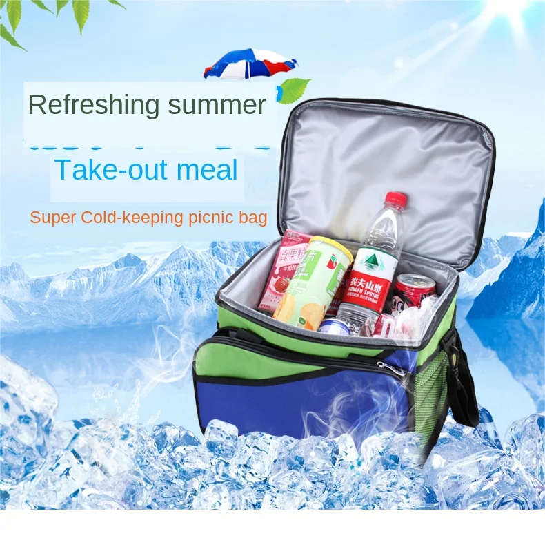 Hot selling 600D oxford durable lunch insulated thermal delivery bag customized food cooler bag