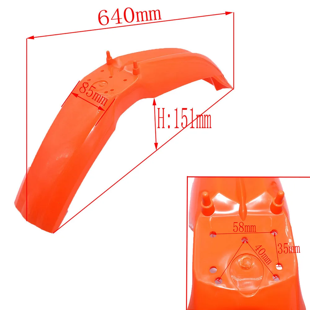 Motorcycle Front Rear Fender Dirt Pit Bike Plastic Cover  For Kayo K2 K7 BSE J2 Modified Plastic Fender Guard