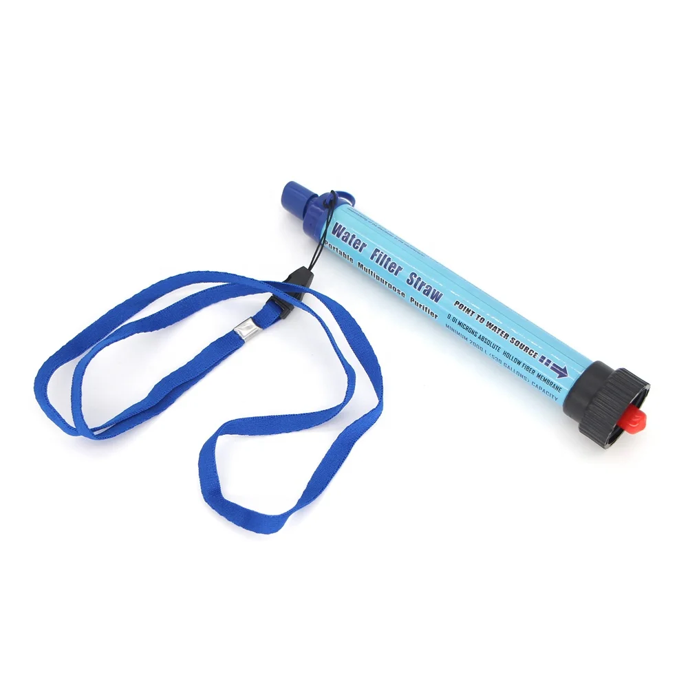 BPA free outdoor hiking camping purifier survival water filter straw personal for emergency use