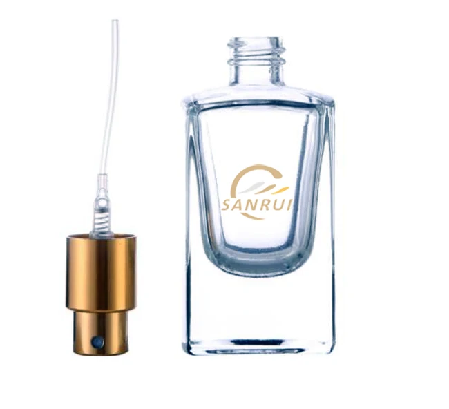 wholesale luxury 30ml 50ml 100ml square round spray cap empty refill glass bottle perfume bottle with packing