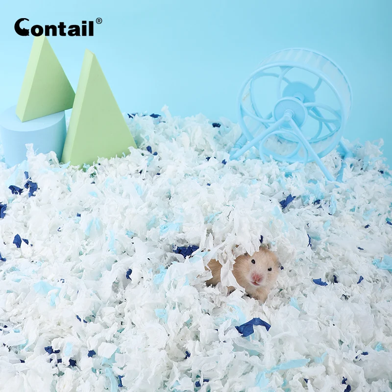 Wholesale Hamster Paper Cotton Mat Deodorant Absorbent Breathable Golden Bear Bedding Padding for Small Pet
