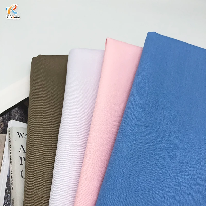 Rundong  stock lot   Quality New Fashion Textiles Design Thick Polyester Cotton Fabric