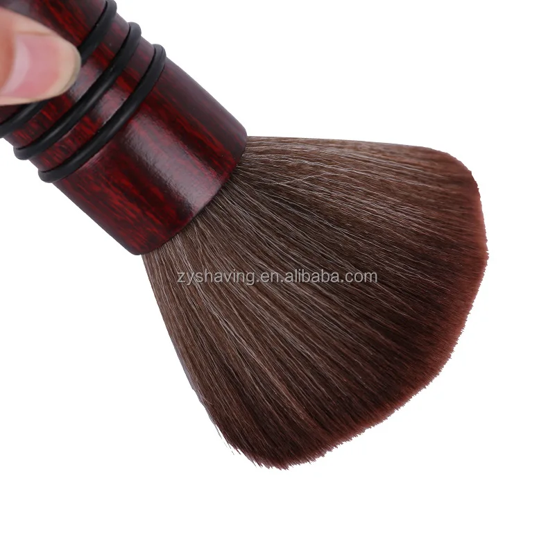 Natural rosewood Salon Cleaning Brush Black Powder Duster Barber Brush neck duster