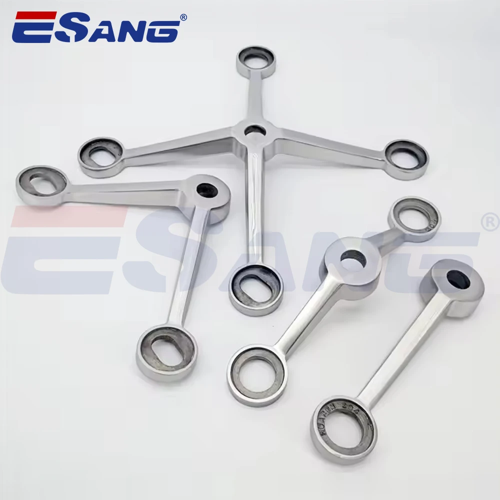 ESANG Glass Connector Bracket Hardware Glass Fitting Stainless Steel Glass Curtain Wall Spider System