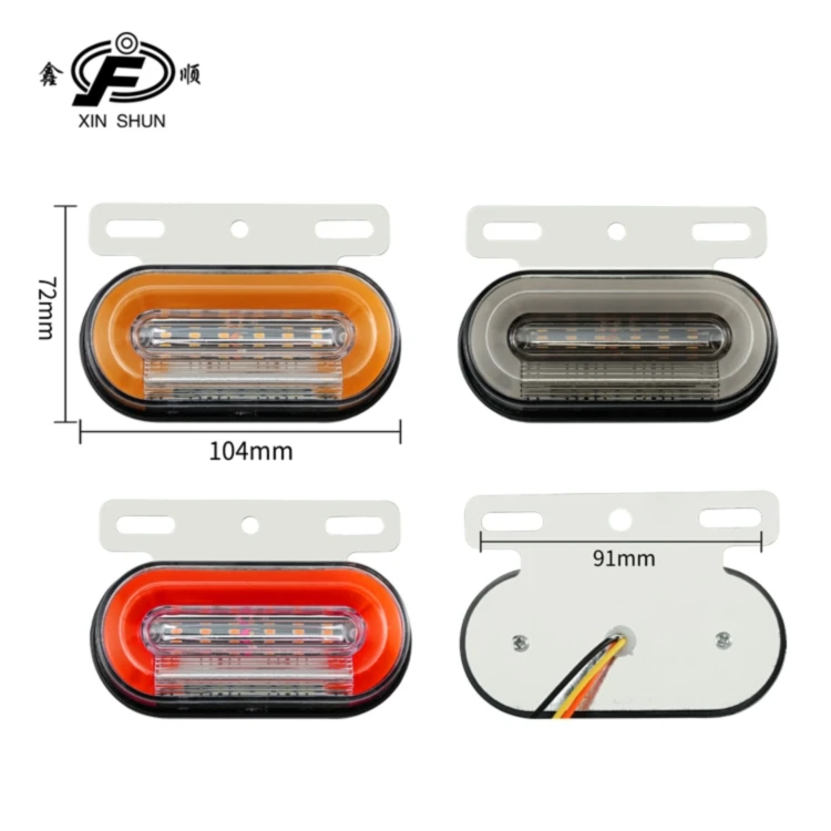 
Waterproof 12v 24v red amber white blue green side marker light for car truck trailer lorry 