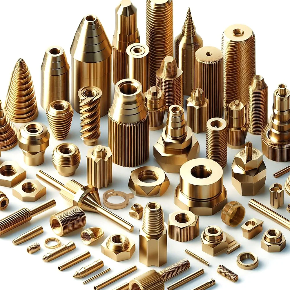 OEM Custom CNC провод EDM латунь и медь повернуты части круглый вал с механической обработкой резьбой токарные фрезерные услуги
