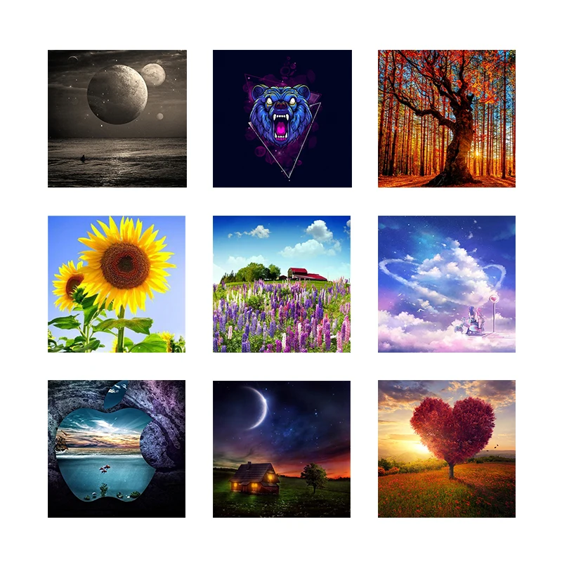 
Popular diy silk lint canvas landscapes diamond painting wholesale canvas painting crystal art painting 