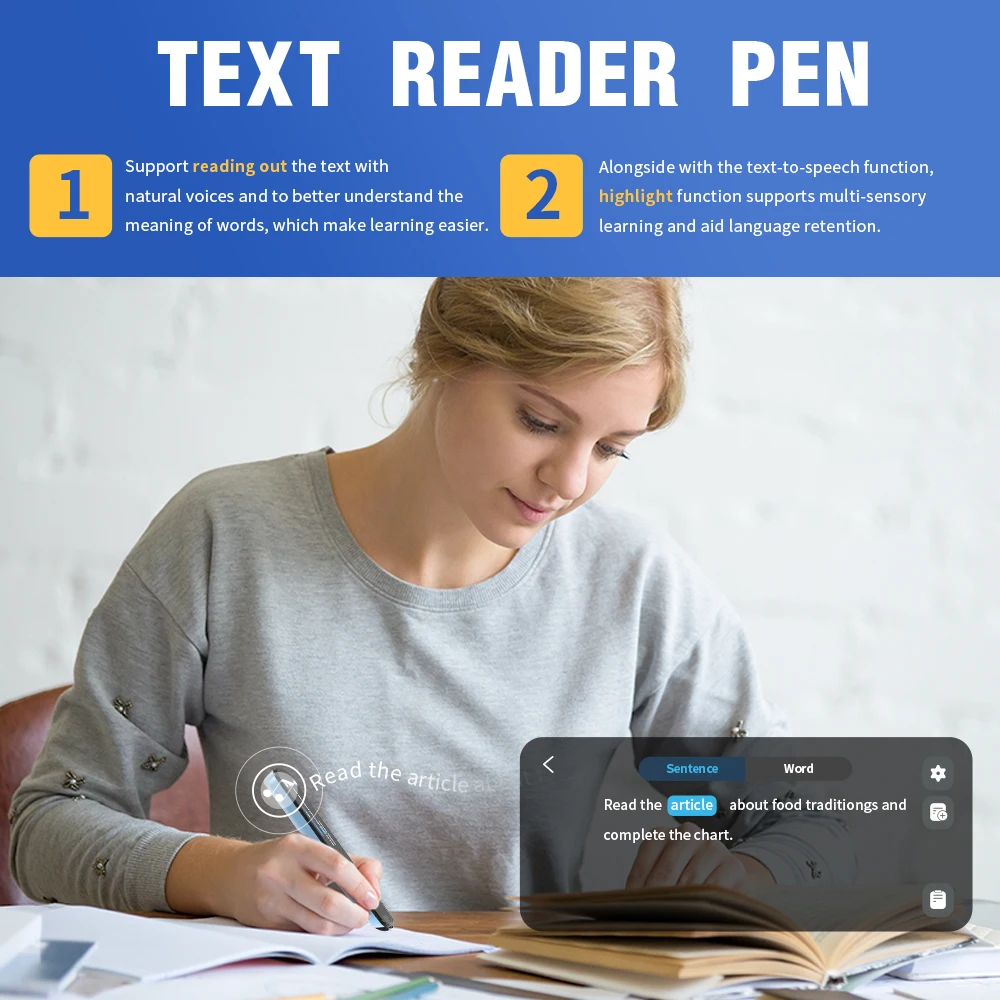 NEWYES Electronics Dictionaries 4 Language Translator Device Offline Auto Voice Intelligent Scan Translation Pen