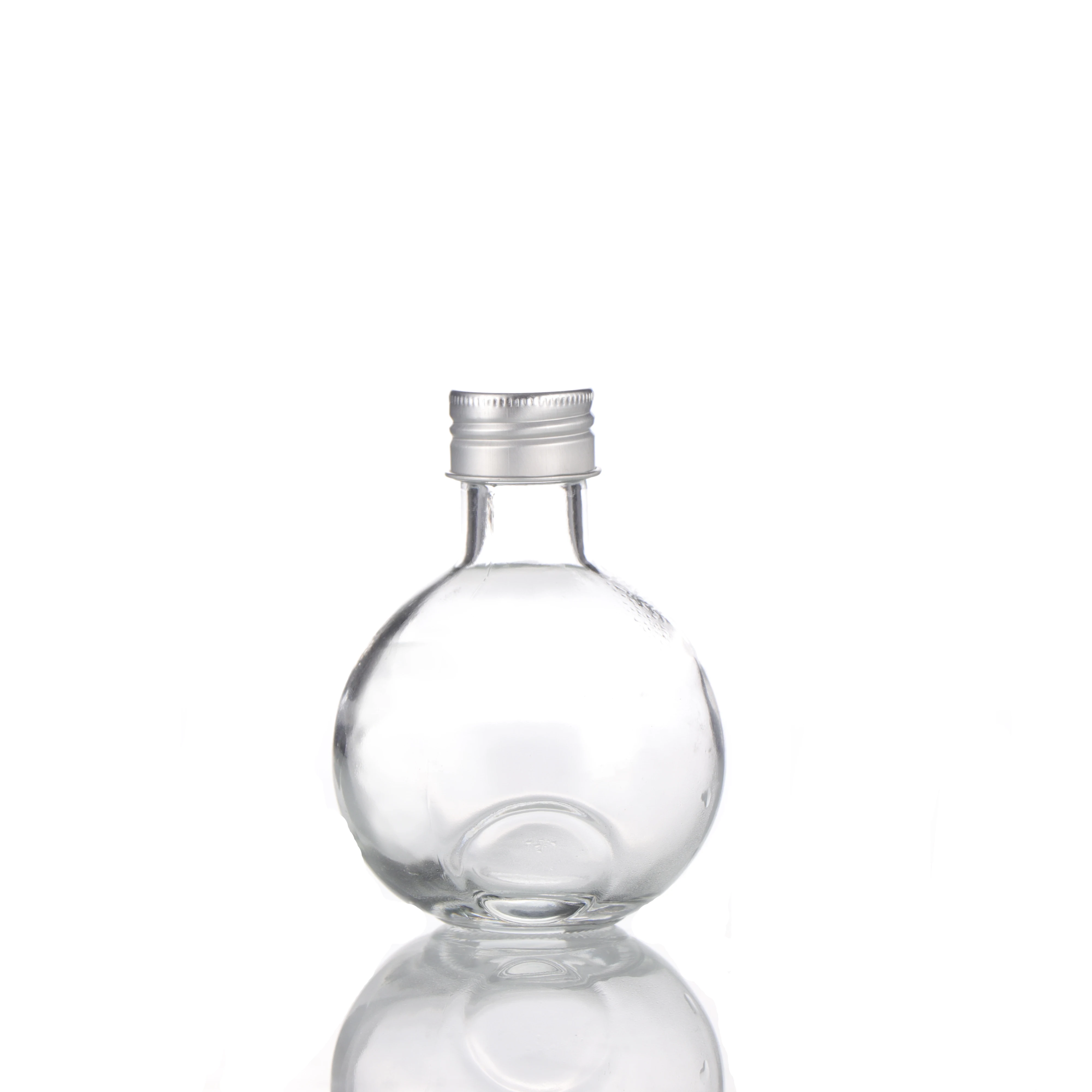Wholesale Good Quality 200ML Clear Beverage Juice Bevel Glass Bottle Made in China