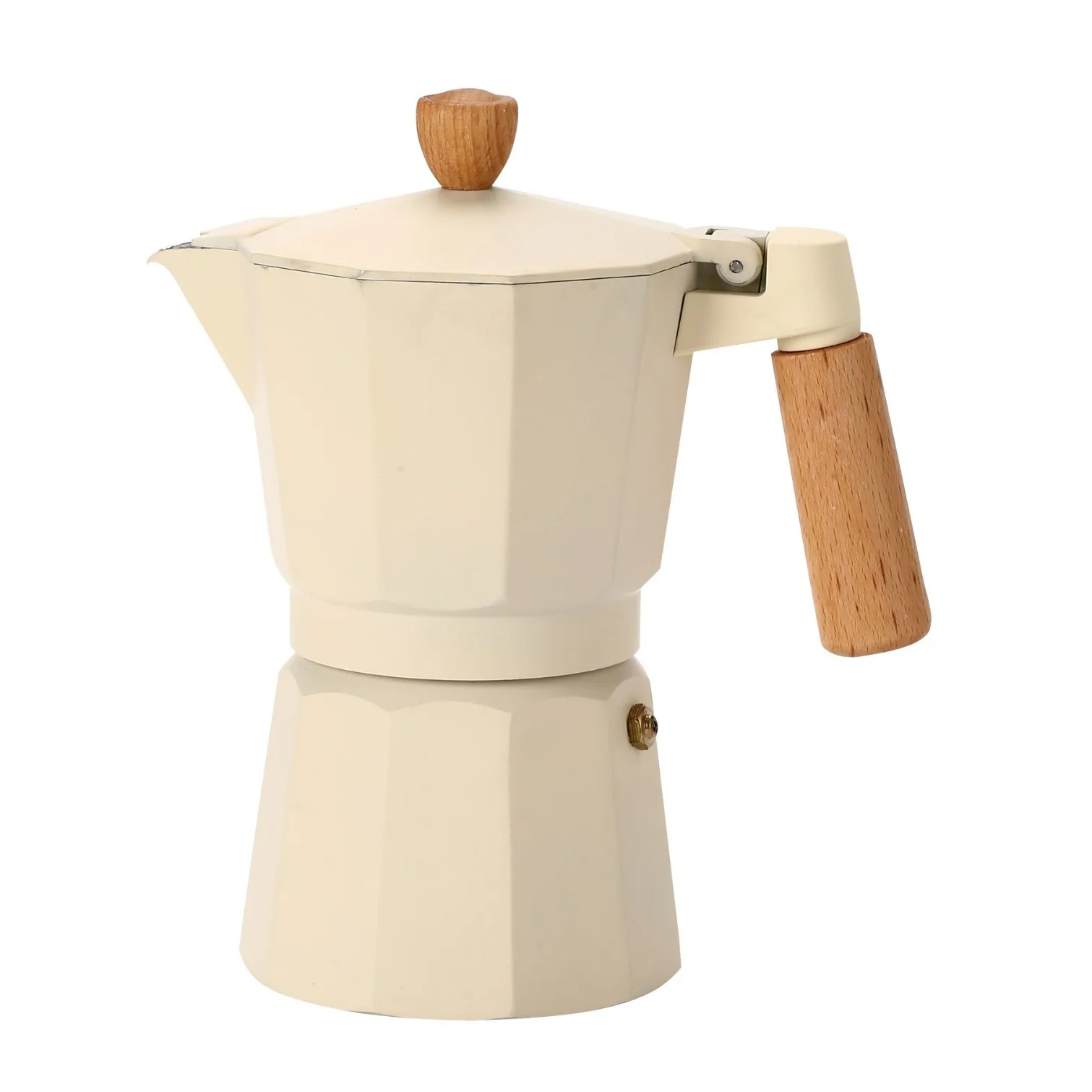 Hot selling new design White Black Coating Aluminum Drip Italy Moka Pot Espresso Coffee Maker 3 cups 6 cups Barista Stovetop Pot