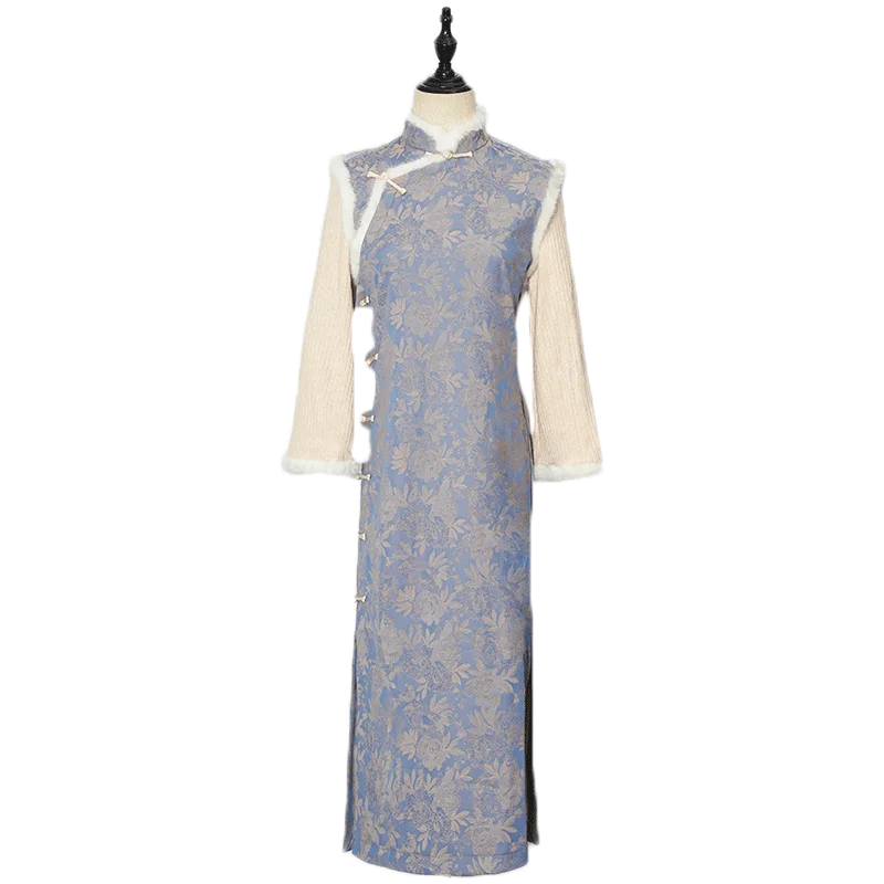 Высококачественное новое улучшенное платье Ципао с вышивкой традиционное китайское платье Ципао