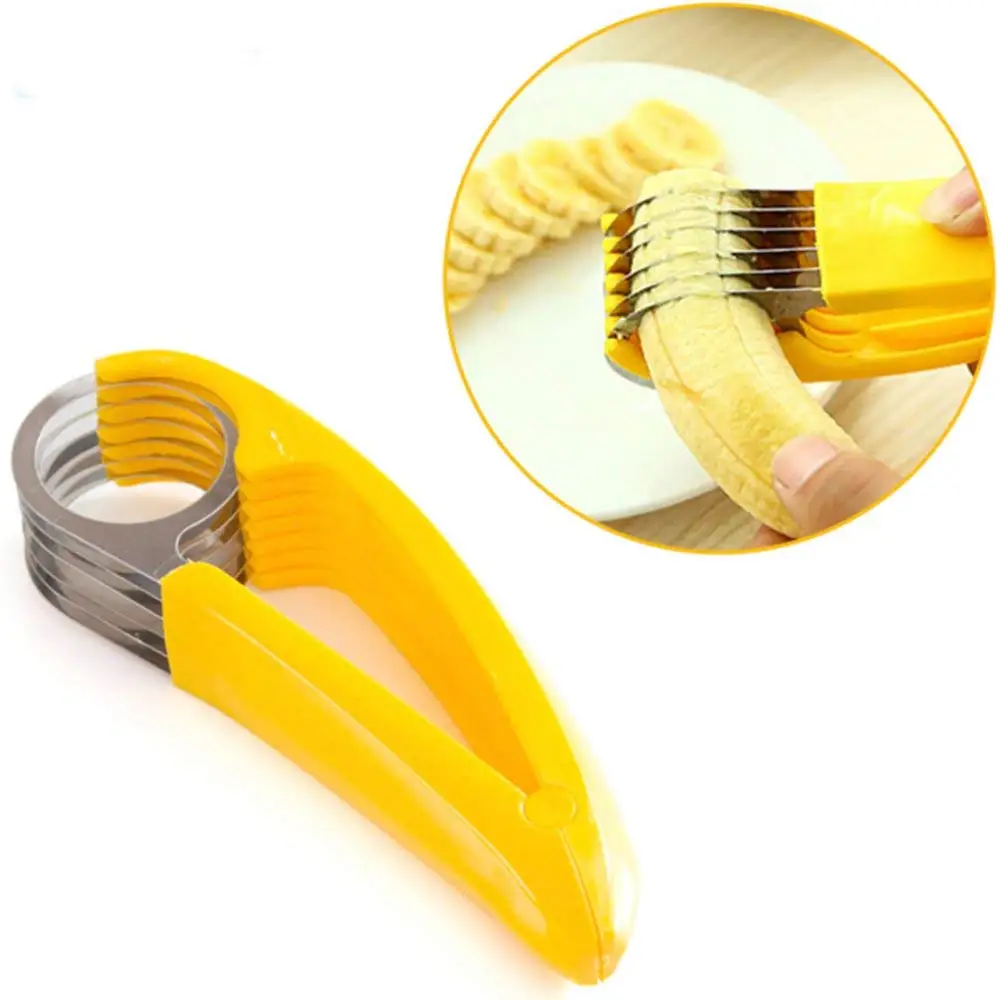 
Amazon Top Seller 2021 Home Gadgets Practical Creative Stainless Steel Fruit Vegetable Tools Watermelon Cutter Ham Banana Slicer 