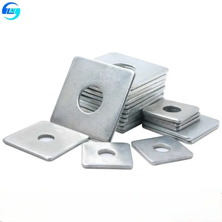 Stainless Steel Square Flat Washer Thin Metal Galvanized with Zinc Finish round Type with External Tooth Style