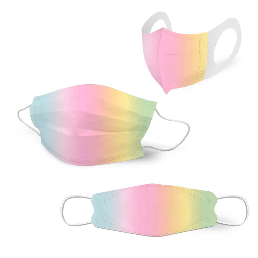 Colorful Rainbow printed Polyester / Nylon Fiber Spunlace nonwoven fabric Disposable Creativity  Raw Material printed