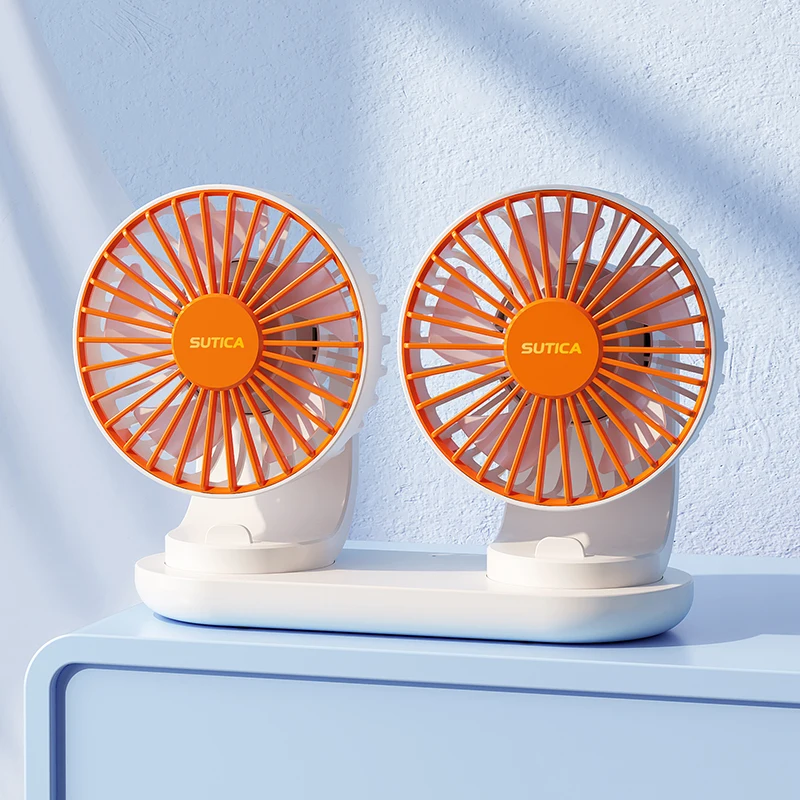 2023 Новый Лидер продаж с двойной головкой Регулируемый USB 360 градусов вращающийся Вентилятор охлаждения автомобиля