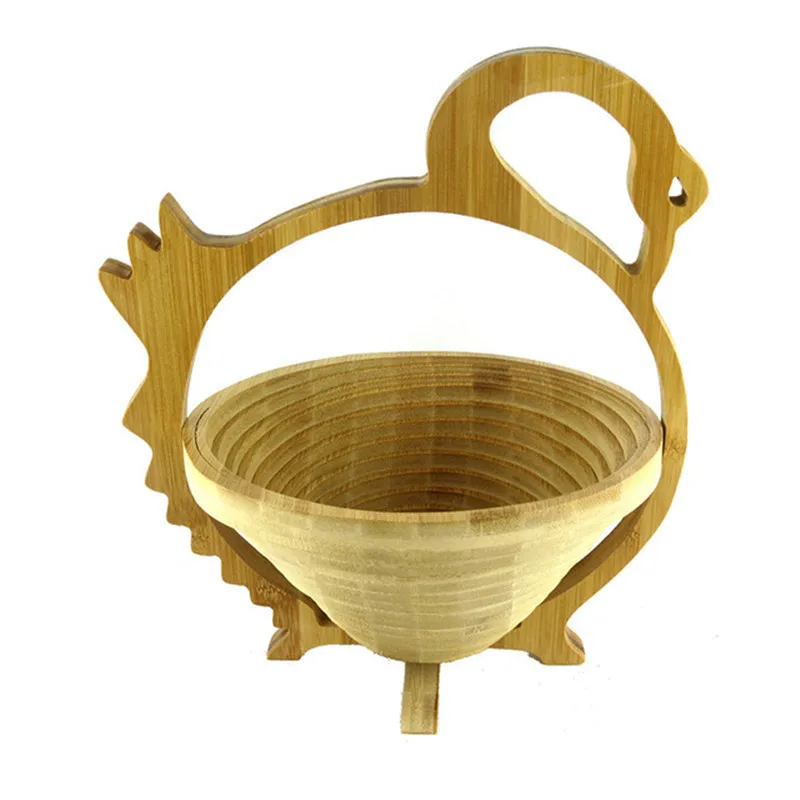 
Bamboo folding fashion home creative gift fruit blue tourist souvenir handicraft 