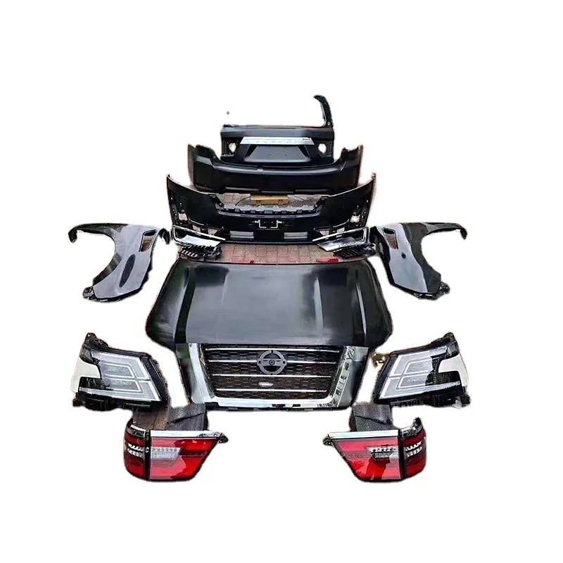 Body kit for Nissan Patrol Y62 2013-2019 upgrade 2020 model body kit front bumper rear bumper and headlights