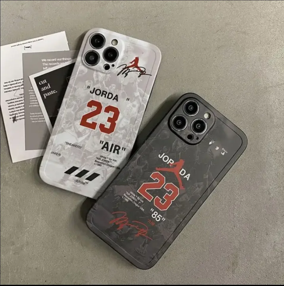 Модный дизайн Jordon Label IMD чехол для мобильного телефона iPhone 15 14 13 12 pro max мягкий Анти отпечатков пальцев задняя крышка