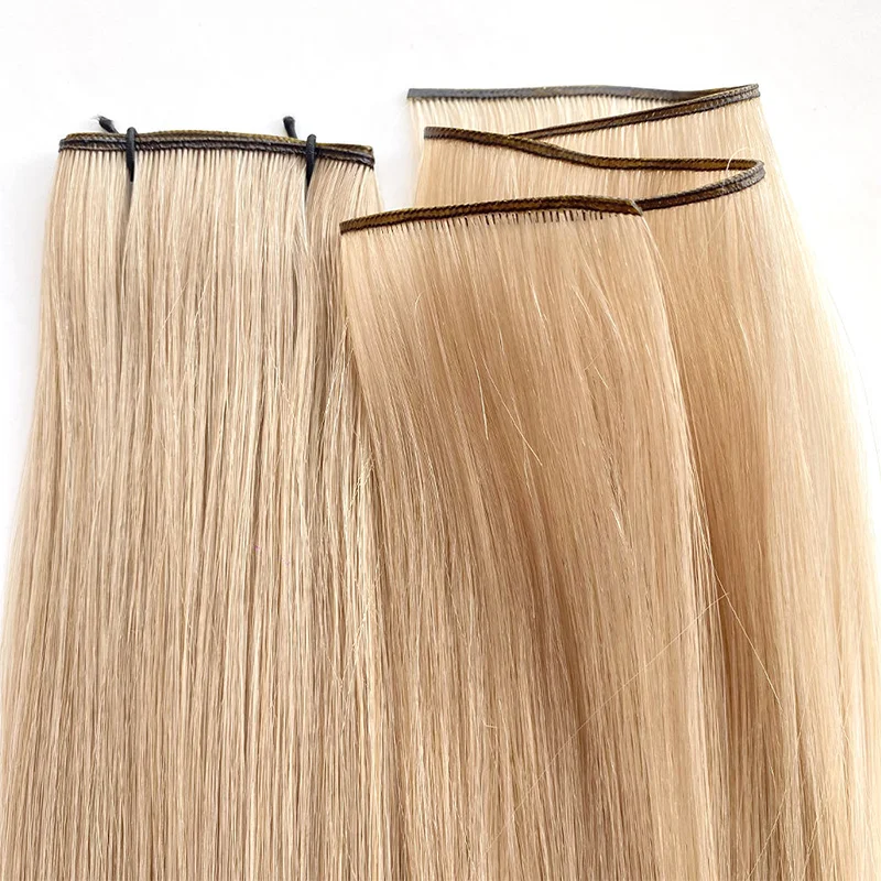 Most Popular Custom Invisible Curly Remy Russian 100 Raw Virgin Invisible Double Drawn Human Extensions Hair Genius Weft Wigs