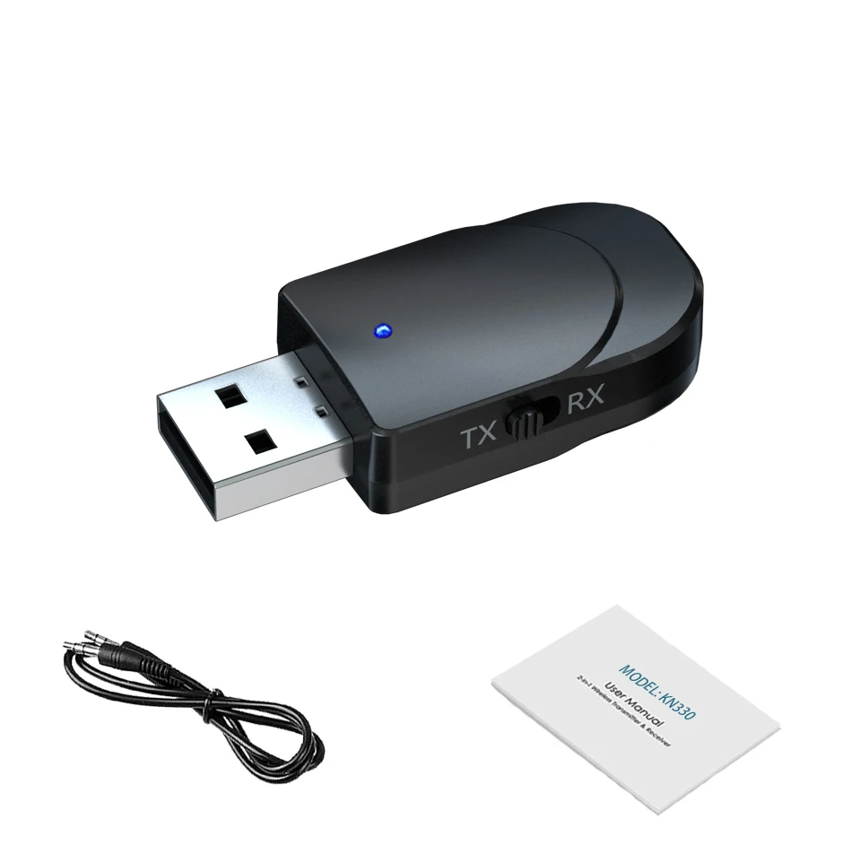 BT Transmitter Receiver 2 in 1 Wireless BT 5.0 Music Adapter Mini 3.5mm AUX Stereo For Car Kit TV ps4