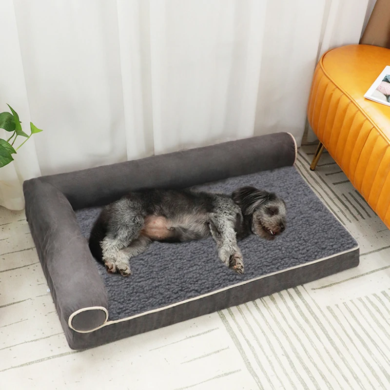 Wholesales Dropshipping warm Big dog Sofa Bed Pet Nest Washed  Memory Foam Filling Orthopedic Spine Protecting Pet Dog Sofa Bed