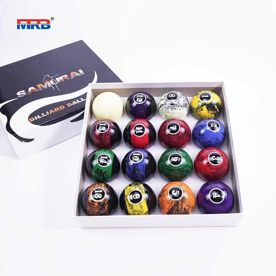 Billiard Balls Set Pool Table Balls Marble-Swirl Style 16 Ball Set